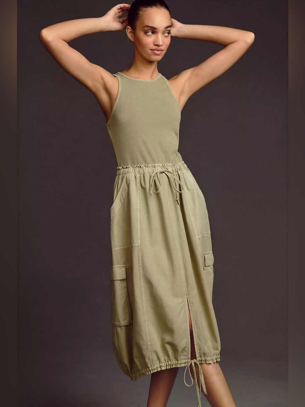 Anthropologie High-Neck Tank Twofer Dress by Daily Practice - Picture 5 of 17